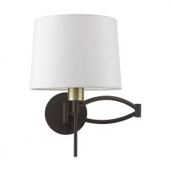 Bronze Hardwired/Plug-In Swing Arm Wall Lamp by Livex Lighting -Livex Lighting shop bronze livex lighting wall lamps 40044 07 fa 1000