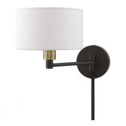 Bronze Hardwired/Plug-In Swing Arm Wall Lamp by Livex Lighting -Livex Lighting shop bronze livex lighting wall lamps 40080 07 4f 1000