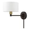 Bronze Hardwired/Plug-In Swing Arm Wall Lamp by Livex Lighting