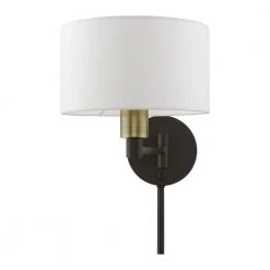 Bronze Hardwired/Plug-In Swing Arm Wall Lamp by Livex Lighting -Livex Lighting shop bronze livex lighting wall lamps 40080 07 c3 1000