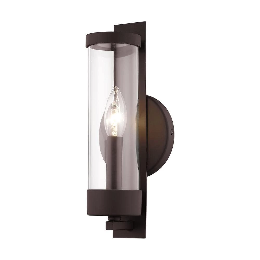 Castleton 1 Light Bronze ADA Wall Sconce by Livex Lighting 1 Castleton 1 Light Bronze ADA Wall Sconce by Livex Lighting