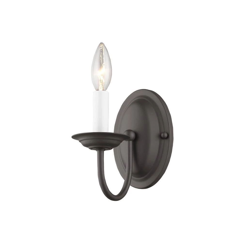 Home Basics 1 Light Bronze Wall Sconce by Livex Lighting 8 Home Basics 1 Light Bronze Wall Sconce by Livex Lighting - Image 8