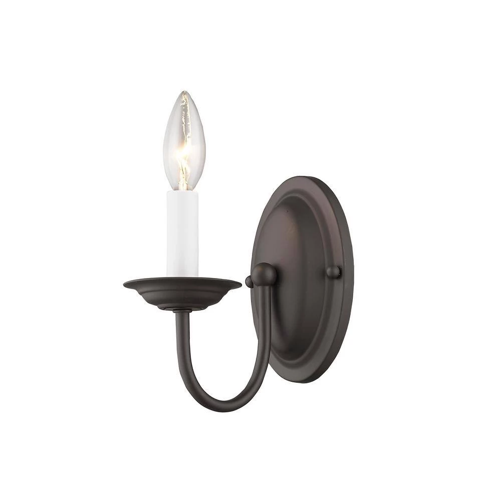 Home Basics 1 Light Bronze Wall Sconce by Livex Lighting 9 Home Basics 1 Light Bronze Wall Sconce by Livex Lighting - Image 9