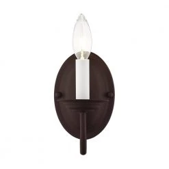 Home Basics 1 Light Bronze Wall Sconce by Livex Lighting 15 Home Basics 1 Light Bronze Wall Sconce by Livex Lighting -Livex Lighting shop bronze livex lighting wall sconces 4151 07 c3 1000