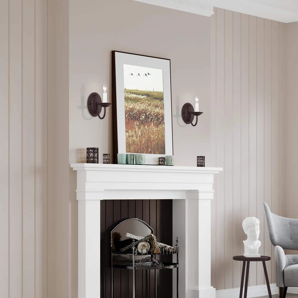 Home Basics 1 Light Bronze Wall Sconce by Livex Lighting 2 Home Basics 1 Light Bronze Wall Sconce by Livex Lighting - Image 2