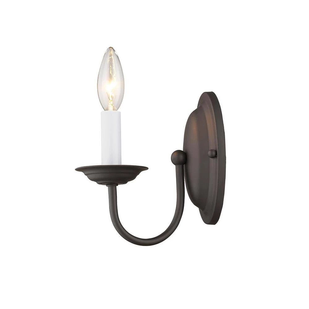 Home Basics 1 Light Bronze Wall Sconce by Livex Lighting 10 Home Basics 1 Light Bronze Wall Sconce by Livex Lighting - Image 10