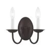 Home Basics 2 Light Bronze Wall Sconce by Livex Lighting