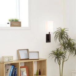 Hayworth 1-Light Bronze ADA Wall Sconce by Livex Lighting -Livex Lighting shop bronze livex lighting wall sconces 42423 07 31 1000