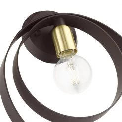 Modesto 1 Light Bronze ADA Single Sconce by Livex Lighting -Livex Lighting shop bronze with satin brass livex lighting vanity lighting 46422 07 76 1000