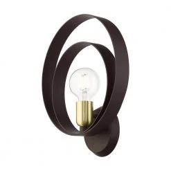Modesto 1 Light Bronze ADA Single Sconce by Livex Lighting -Livex Lighting shop bronze with satin brass livex lighting vanity lighting 46422 07 fa 1000