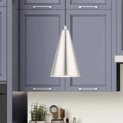 Dulce 1-Light Brushed Aluminum Mini Pendant with Polished Chrome Accents by Livex Lighting -Livex Lighting shop brushed aluminum livex lighting pendant lights 41175 66 76 1000