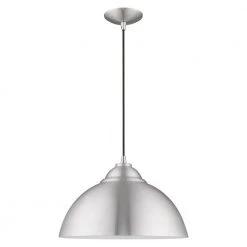 Metal Shade Mini Pendants 1 Light Brushed Aluminum Mini Pendant by Livex Lighting 16 Metal Shade Mini Pendants 1 Light Brushed Aluminum Mini Pendant by Livex Lighting -Livex Lighting shop brushed aluminum livex lighting pendant lights 41180 66 c3 1000