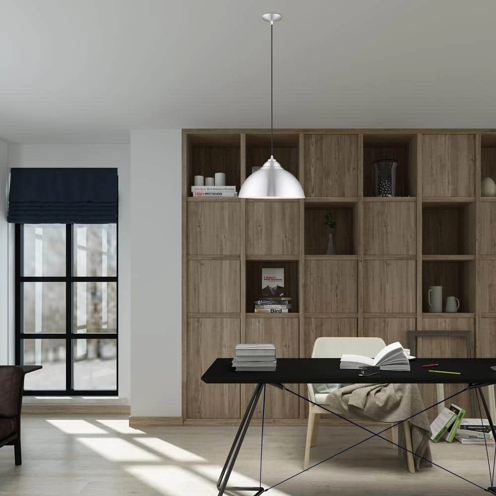 Metal Shade Mini Pendants 1 Light Brushed Aluminum Mini Pendant by Livex Lighting 2 Metal Shade Mini Pendants 1 Light Brushed Aluminum Mini Pendant by Livex Lighting - Image 2