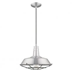Metal Shade Mini Pendants 1 Light Brushed Aluminum Mini Pendant by Livex Lighting -Livex Lighting shop brushed aluminum livex lighting pendant lights 41184 66 c3 1000