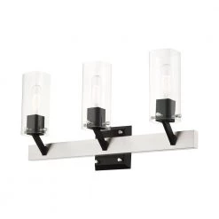 Beckett 3 Light Brushed Nickel Vanity Sconce by Livex Lighting -Livex Lighting shop brushed nickel and black livex lighting vanity lighting 17823 91 44 1000