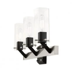 Beckett 3 Light Brushed Nickel Vanity Sconce by Livex Lighting -Livex Lighting shop brushed nickel and black livex lighting vanity lighting 17823 91 fa 1000