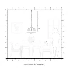 Essex 5-Light Brushed Nickel Semi Flush Mount/Convertible Chandelier by Livex Lighting -Livex Lighting shop brushed nickel livex lighting chandeliers 1346 91 1d 1000