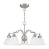 Essex 5-Light Brushed Nickel Semi Flush Mount/Convertible Chandelier by Livex Lighting