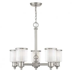 Middlebush 5 Light Brushed Nickel Chandelier by Livex Lighting -Livex Lighting shop brushed nickel livex lighting chandeliers 40205 91 4f 1000