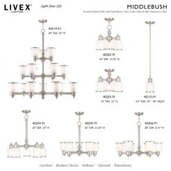 Middlebush 5 Light Brushed Nickel Chandelier by Livex Lighting -Livex Lighting shop brushed nickel livex lighting chandeliers 40205 91 d4 1000