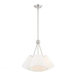 Prato 3 Light Brushed Nickel Chandelier by Livex Lighting