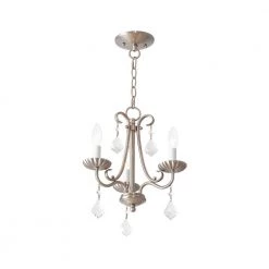 Daphne 3 Light Brushed Nickel Mini Chandelier by Livex Lighting -Livex Lighting shop brushed nickel livex lighting chandeliers 40873 91 1f 1000