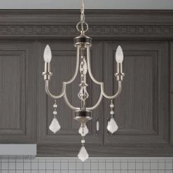 Glendale 3 Light Brushed Nickel Mini Chandelier by Livex Lighting -Livex Lighting shop brushed nickel livex lighting chandeliers 40883 91 1d 1000