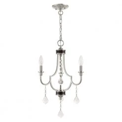 Glendale 3 Light Brushed Nickel Mini Chandelier by Livex Lighting -Livex Lighting shop brushed nickel livex lighting chandeliers 40883 91 c3 1000