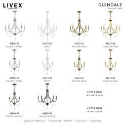 Glendale 3 Light Brushed Nickel Mini Chandelier by Livex Lighting -Livex Lighting shop brushed nickel livex lighting chandeliers 40883 91 d4 1000
