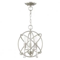 Aria 3 Light Brushed Nickel Convertible Mini Chandelier/Ceiling Mount by Livex Lighting -Livex Lighting shop brushed nickel livex lighting chandeliers 40903 91 c3 1000