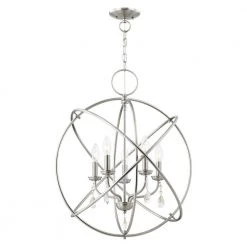 Aria 5 Light Brushed Nickel Chandelier by Livex Lighting -Livex Lighting shop brushed nickel livex lighting chandeliers 40905 91 4f 1000