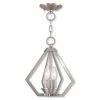 Prism 2 Light Brushed Nickel Convertible Mini Chandelier/Ceiling Mount by Livex Lighting
