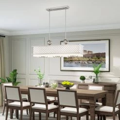 Arabesque 9 Light Brushed Nickel Linear Chandelier by Livex Lighting -Livex Lighting shop brushed nickel livex lighting chandeliers 41106 91 1d 1000