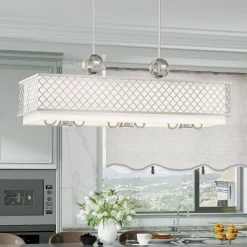 Arabesque 9 Light Brushed Nickel Linear Chandelier by Livex Lighting -Livex Lighting shop brushed nickel livex lighting chandeliers 41106 91 a0 1000