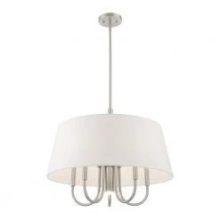 Belclaire 6 Light Brushed Nickel Pendant Chandelier by Livex Lighting -Livex Lighting shop brushed nickel livex lighting chandeliers 41315 91 1f 1000