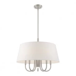 Belclaire 6 Light Brushed Nickel Pendant Chandelier by Livex Lighting -Livex Lighting shop brushed nickel livex lighting chandeliers 41315 91 4f 1000