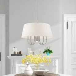 Belclaire 6 Light Brushed Nickel Pendant Chandelier by Livex Lighting -Livex Lighting shop brushed nickel livex lighting chandeliers 41315 91 a0 1000