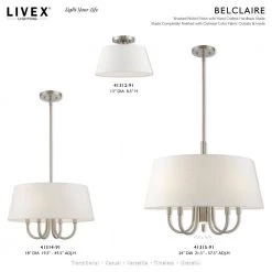 Belclaire 6 Light Brushed Nickel Pendant Chandelier by Livex Lighting -Livex Lighting shop brushed nickel livex lighting chandeliers 41315 91 d4 1000