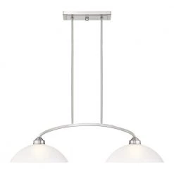 Somerset 2 Light Brushed Nickel Chandelier by Livex Lighting