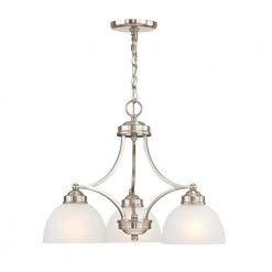 Somerset 3 Light Brushed Nickel Chandelier by Livex Lighting