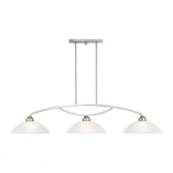 Somerset 3 Light Brushed Nickel Billiard/Island by Livex Lighting