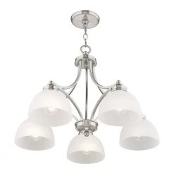 Somerset 5 Light Brushed Nickel Chandelier by Livex Lighting -Livex Lighting shop brushed nickel livex lighting chandeliers 4225 91 44 1000
