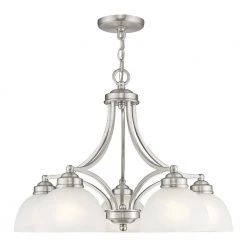 Somerset 5 Light Brushed Nickel Chandelier by Livex Lighting