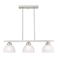 Somerset 3 Light Brushed Nickel Island by Livex Lighting