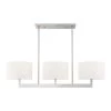 Hayworth 3 Light Brushed Nickel Linear Chandelier by Livex Lighting