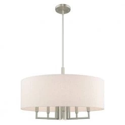 Meridian 6 Light Brushed Nickel Pendant Chandelier by Livex Lighting -Livex Lighting shop brushed nickel livex lighting chandeliers 42605 91 4f 1000