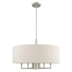 Meridian 6 Light Brushed Nickel Pendant Chandelier by Livex Lighting -Livex Lighting shop brushed nickel livex lighting chandeliers 42605 91 c3 1000