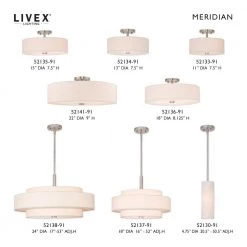 Meridian 6 Light Brushed Nickel Pendant Chandelier by Livex Lighting -Livex Lighting shop brushed nickel livex lighting chandeliers 42605 91 fa 1000