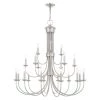 Estate 21 Light Brushed Nickel Chandelier by Livex Lighting