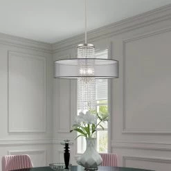 Bella Vista 4 Light Brushed Nickel Pendant Chandelier by Livex Lighting -Livex Lighting shop brushed nickel livex lighting chandeliers 43205 91 a0 1000